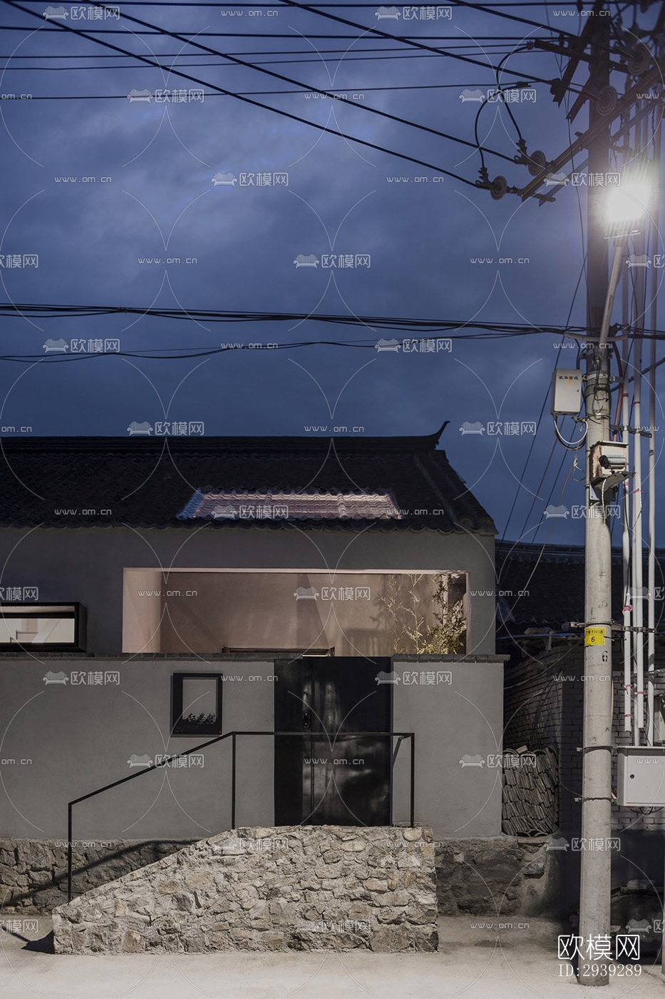 新中式酒店民宿效果图下载（渲染图1）