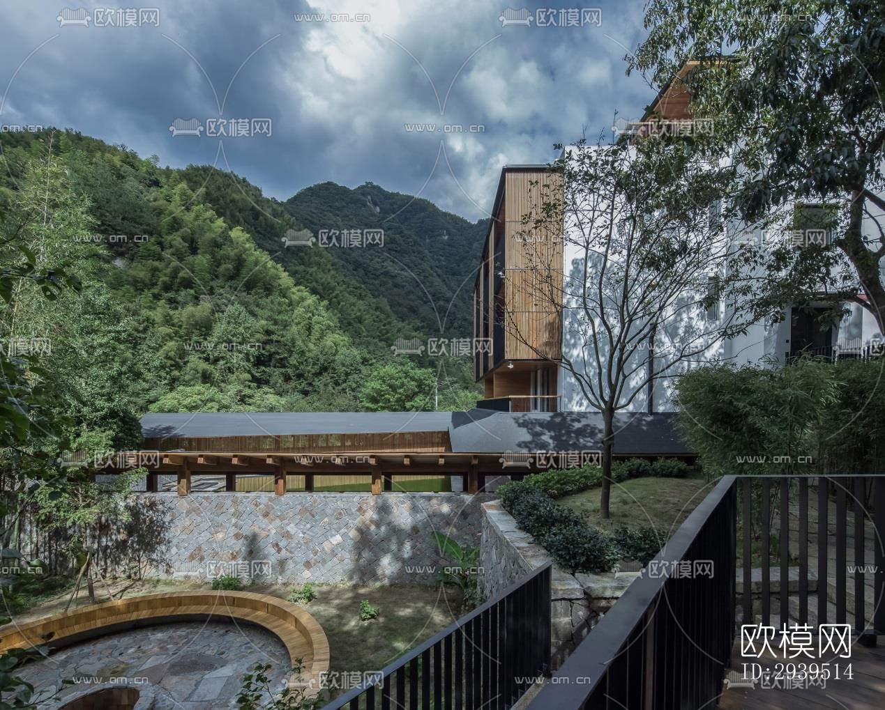 现代酒店民宿效果图下载（渲染图5）