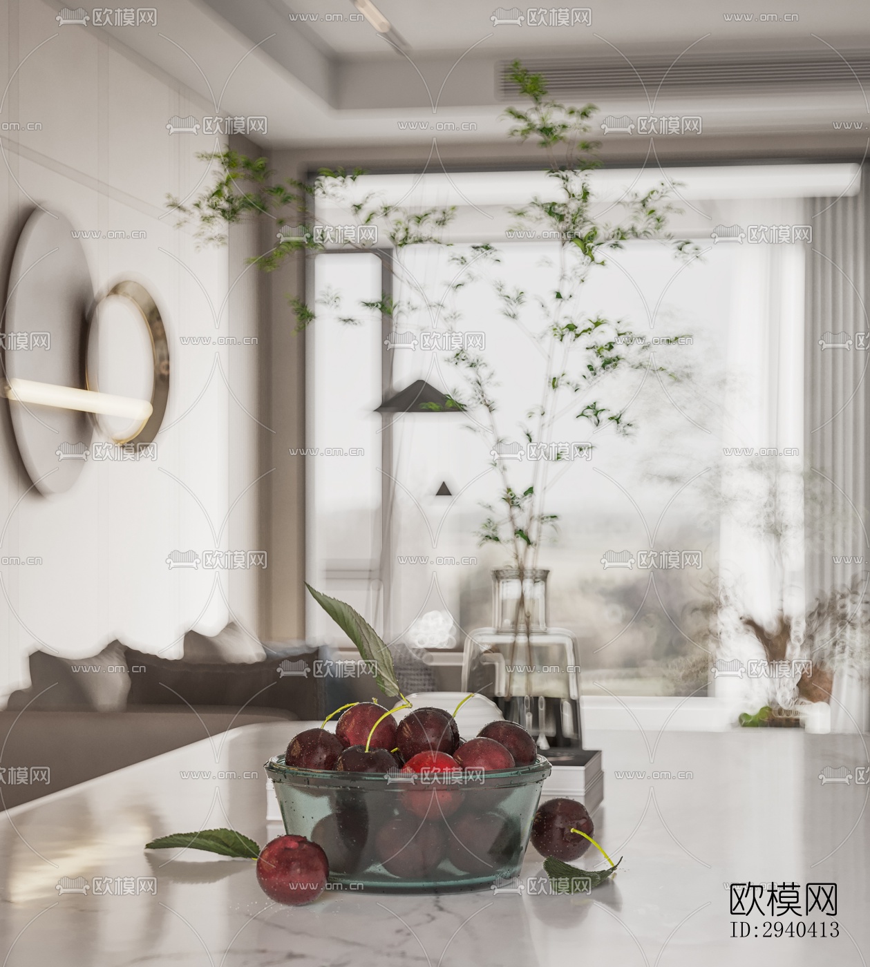 现代平层效果图下载（渲染图4）