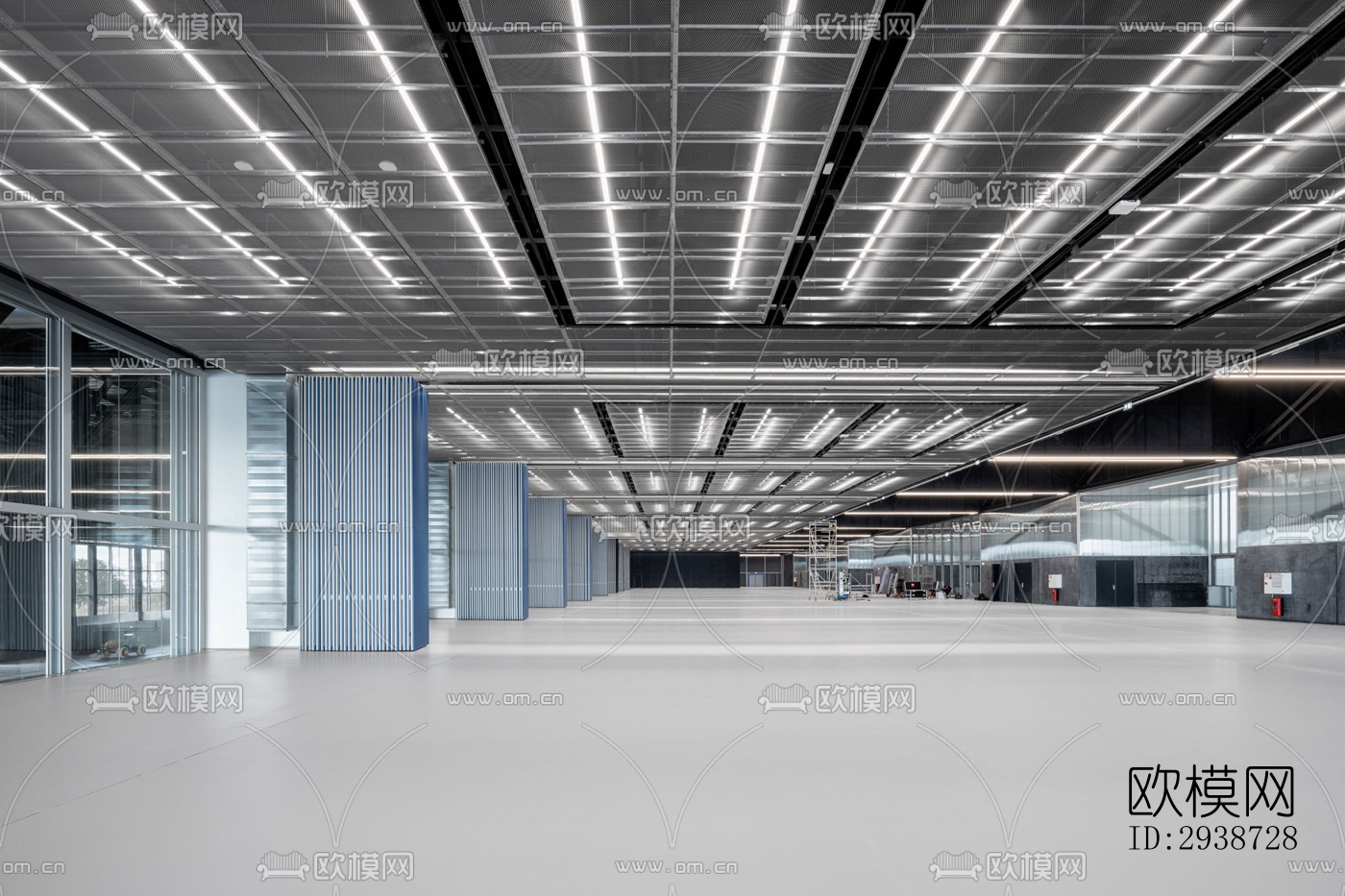 现代展览展厅效果图下载（渲染图2）