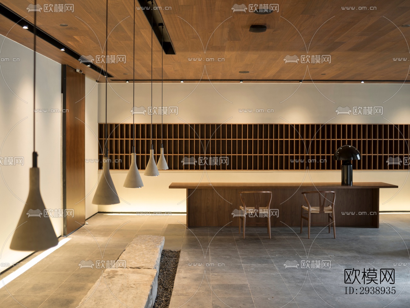 中式酒店民宿效果图下载（渲染图5）