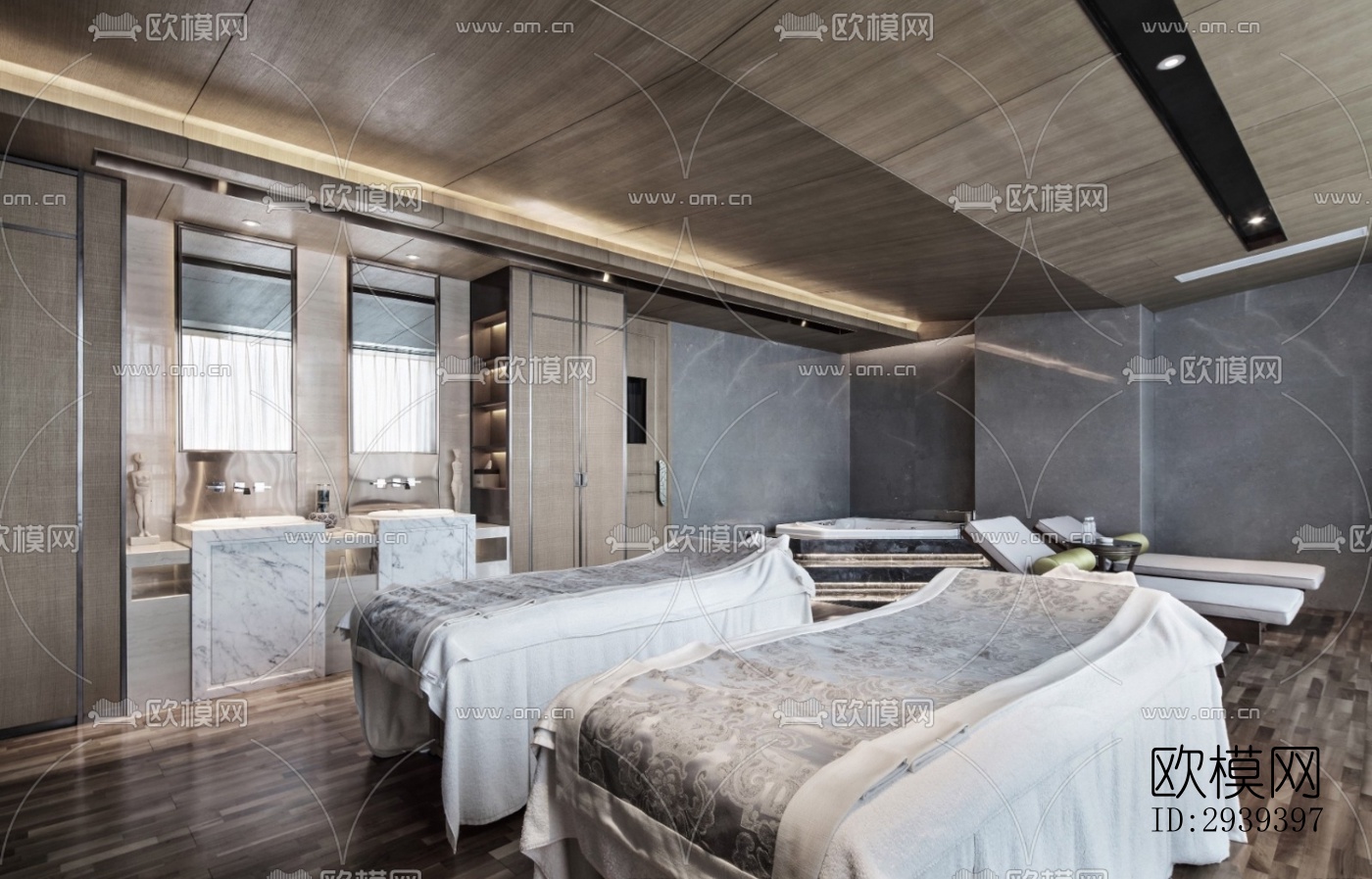 新中式酒店民宿效果图下载（渲染图8）