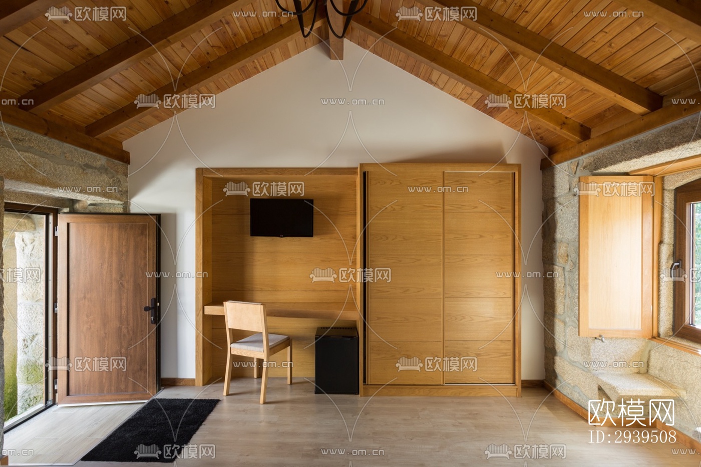 现代酒店民宿效果图下载（渲染图12）