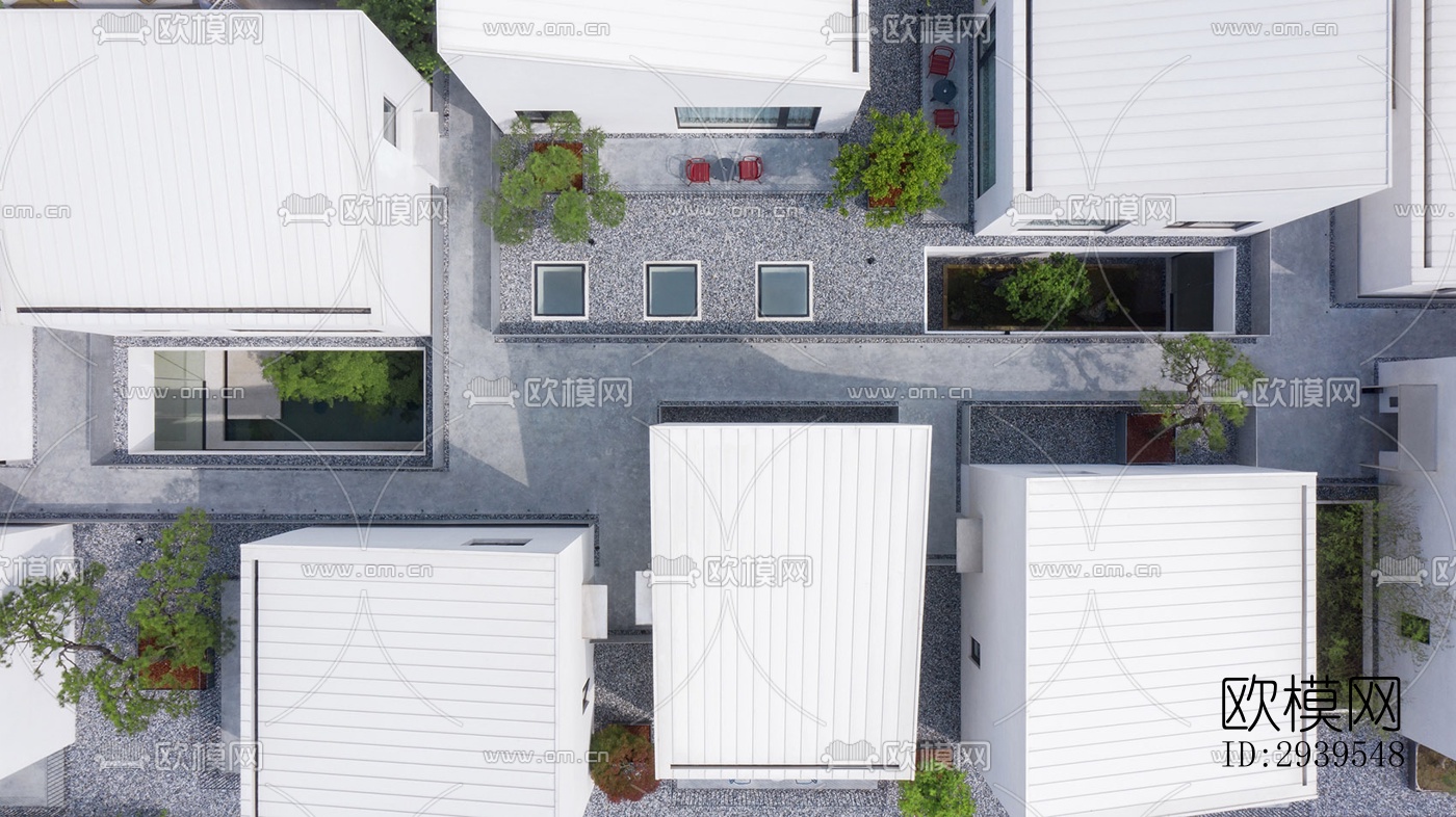 现代酒店民宿效果图下载（渲染图9）