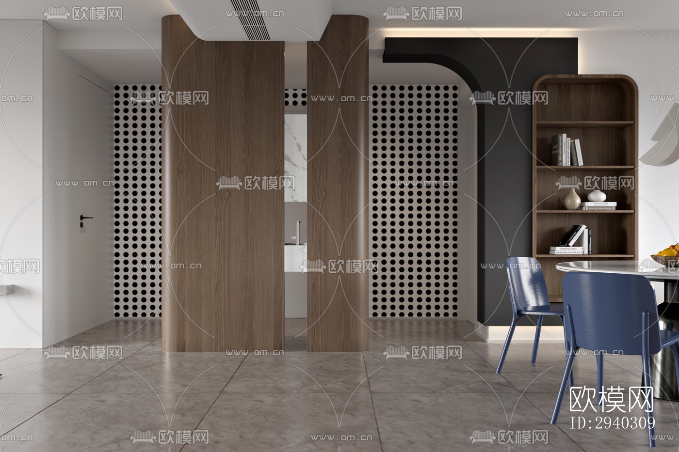 现代平层效果图下载（渲染图3）