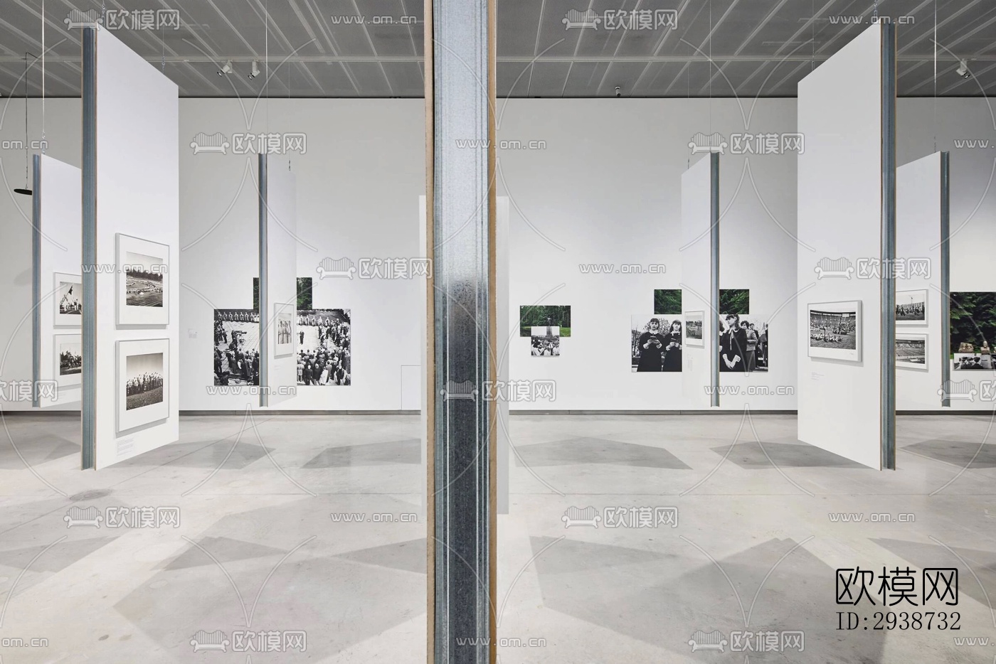 现代展览展厅效果图下载（渲染图1）