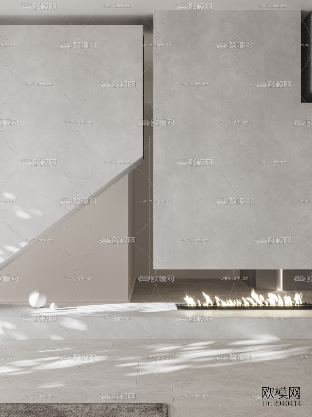 现代平层效果图下载（渲染图6）