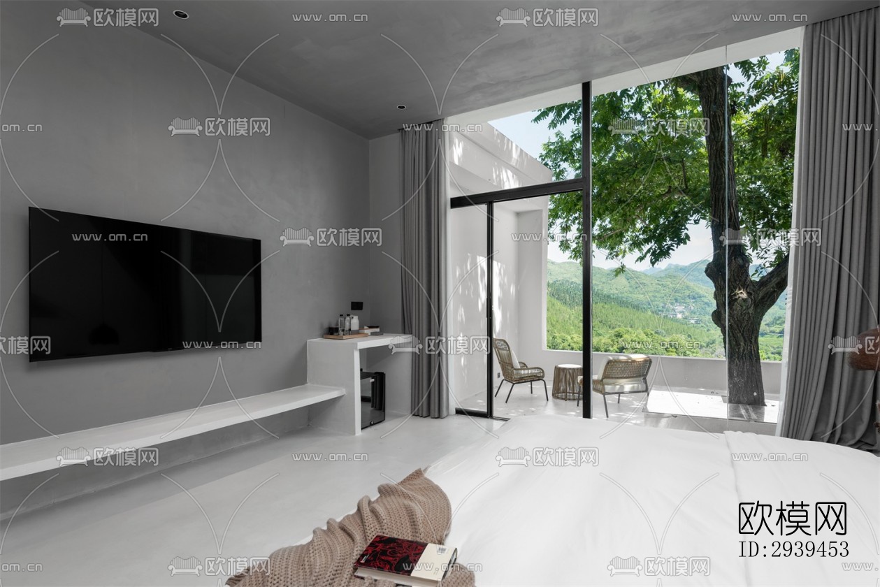 现代酒店民宿效果图下载（渲染图10）