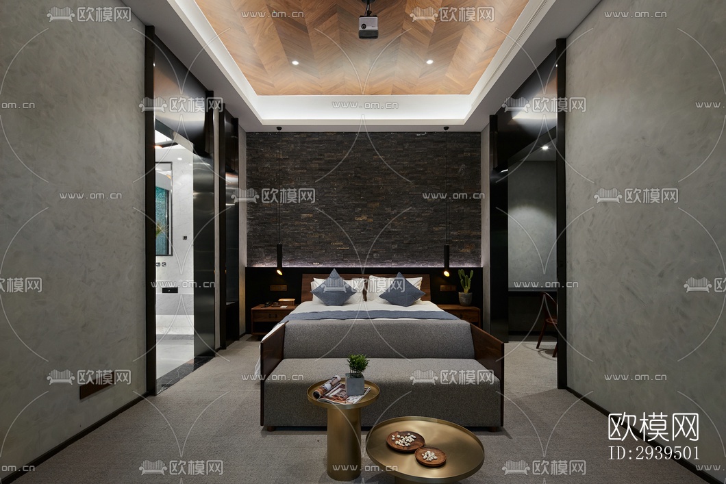 现代酒店民宿效果图下载（渲染图18）