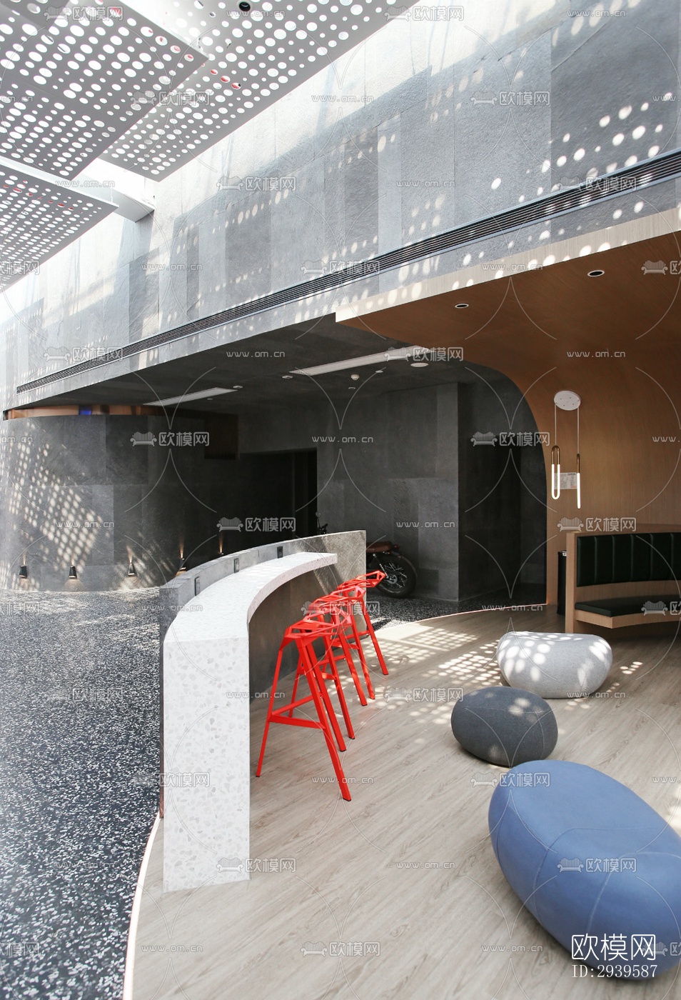 现代酒店民宿效果图下载（渲染图15）