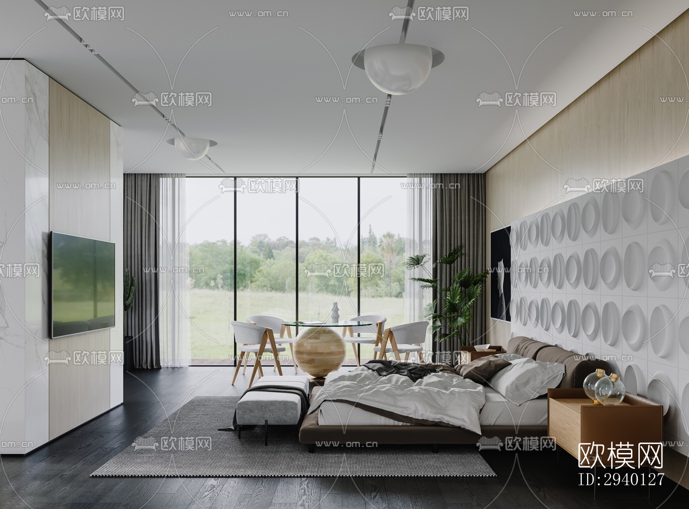 后现代平层效果图下载（渲染图12）