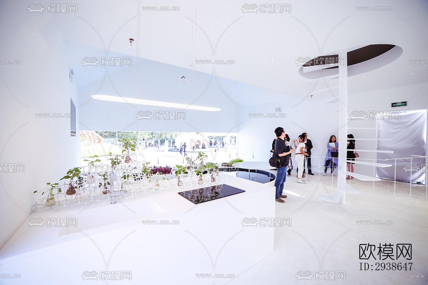 现代展览展厅效果图下载（渲染图4）