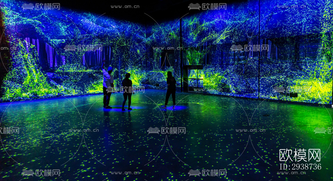 现代展览展厅效果图下载（渲染图7）