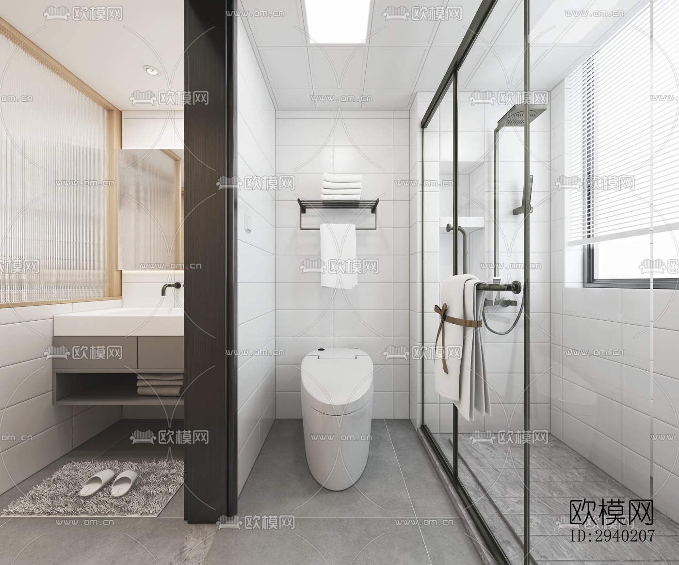 日式平层效果图下载（渲染图9）