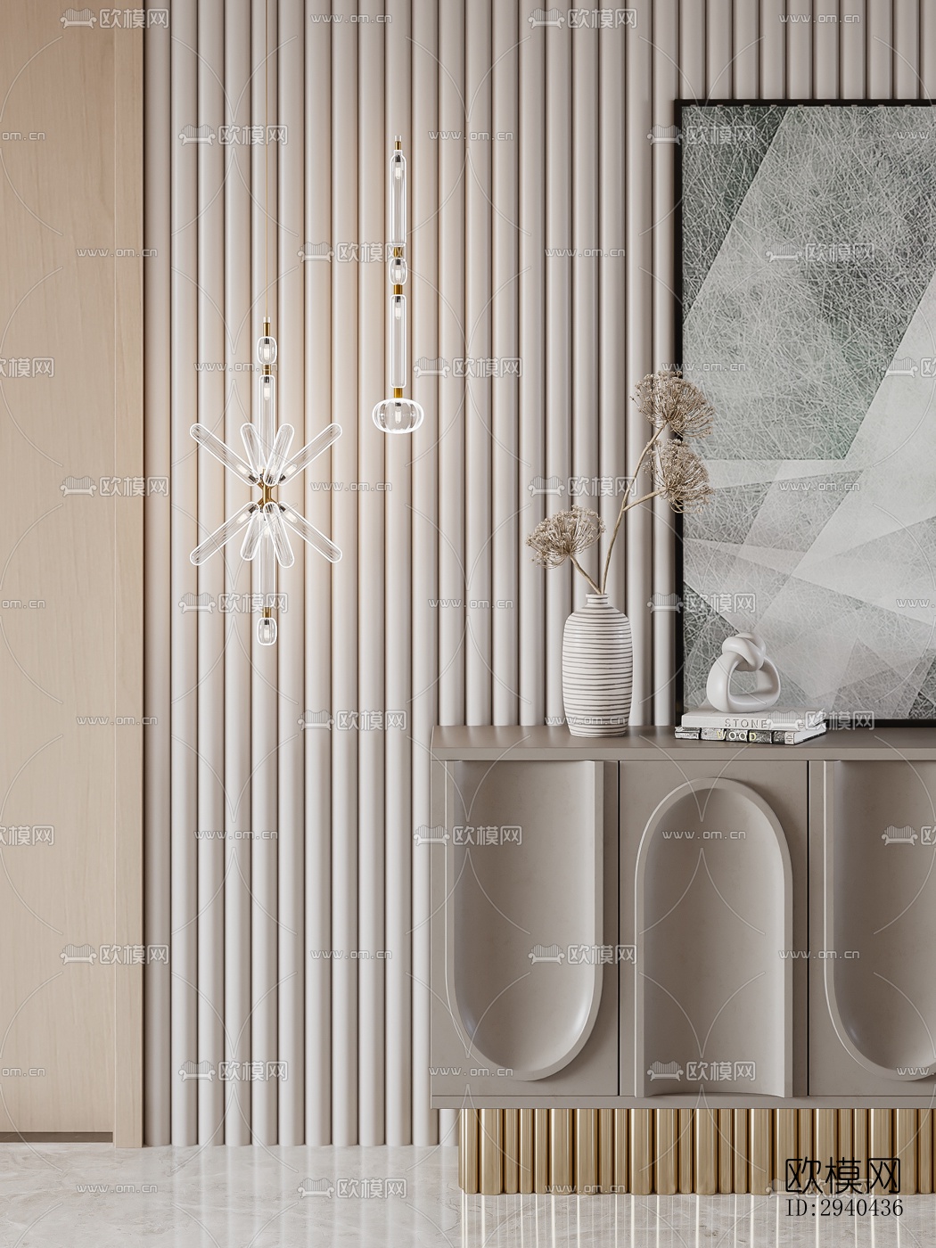 现代平层效果图下载（渲染图5）