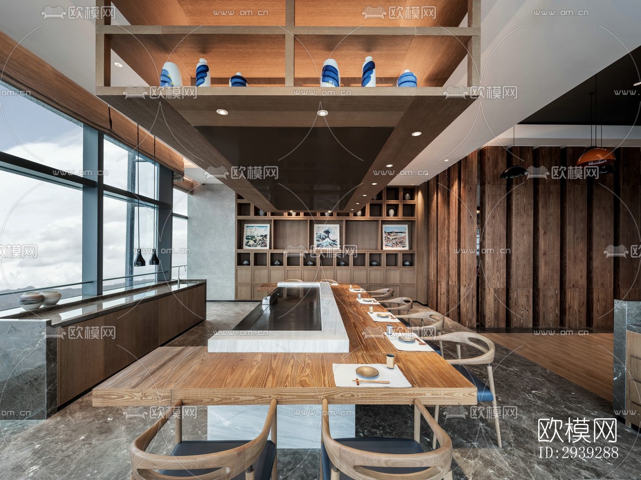 新中式酒店民宿效果图下载（渲染图5）