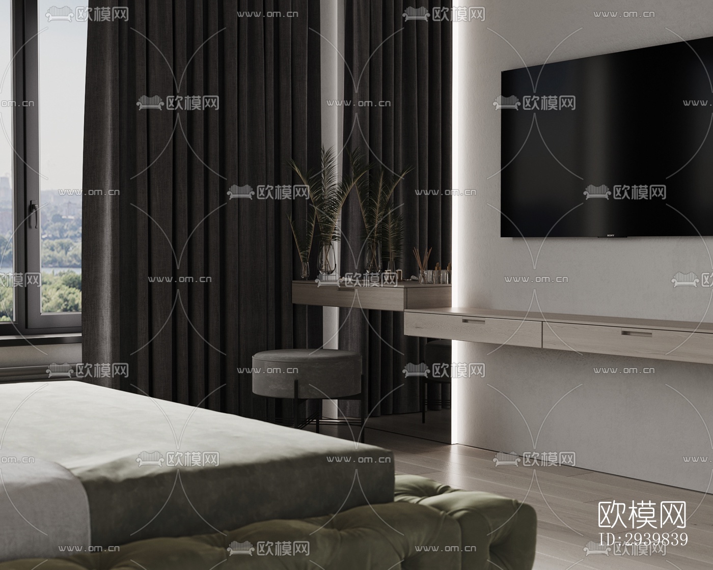 现代公寓效果图下载（渲染图12）