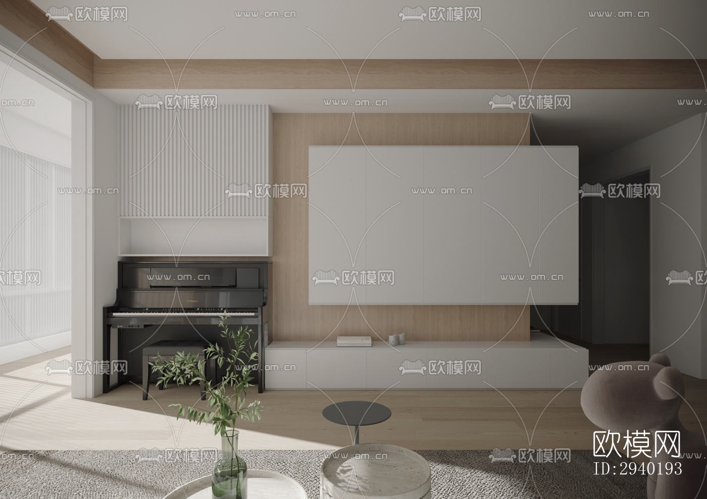 日式平层效果图下载（渲染图12）