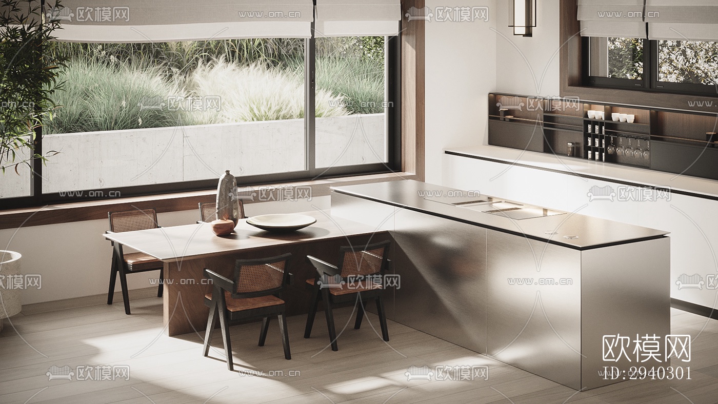 现代平层效果图下载（渲染图8）