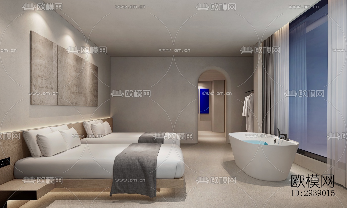 侘寂酒店民宿效果图下载（渲染图7）