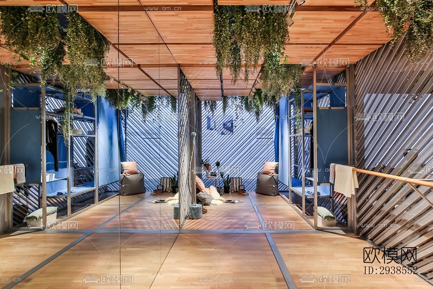工业风展览展厅效果图下载(渲染图4)