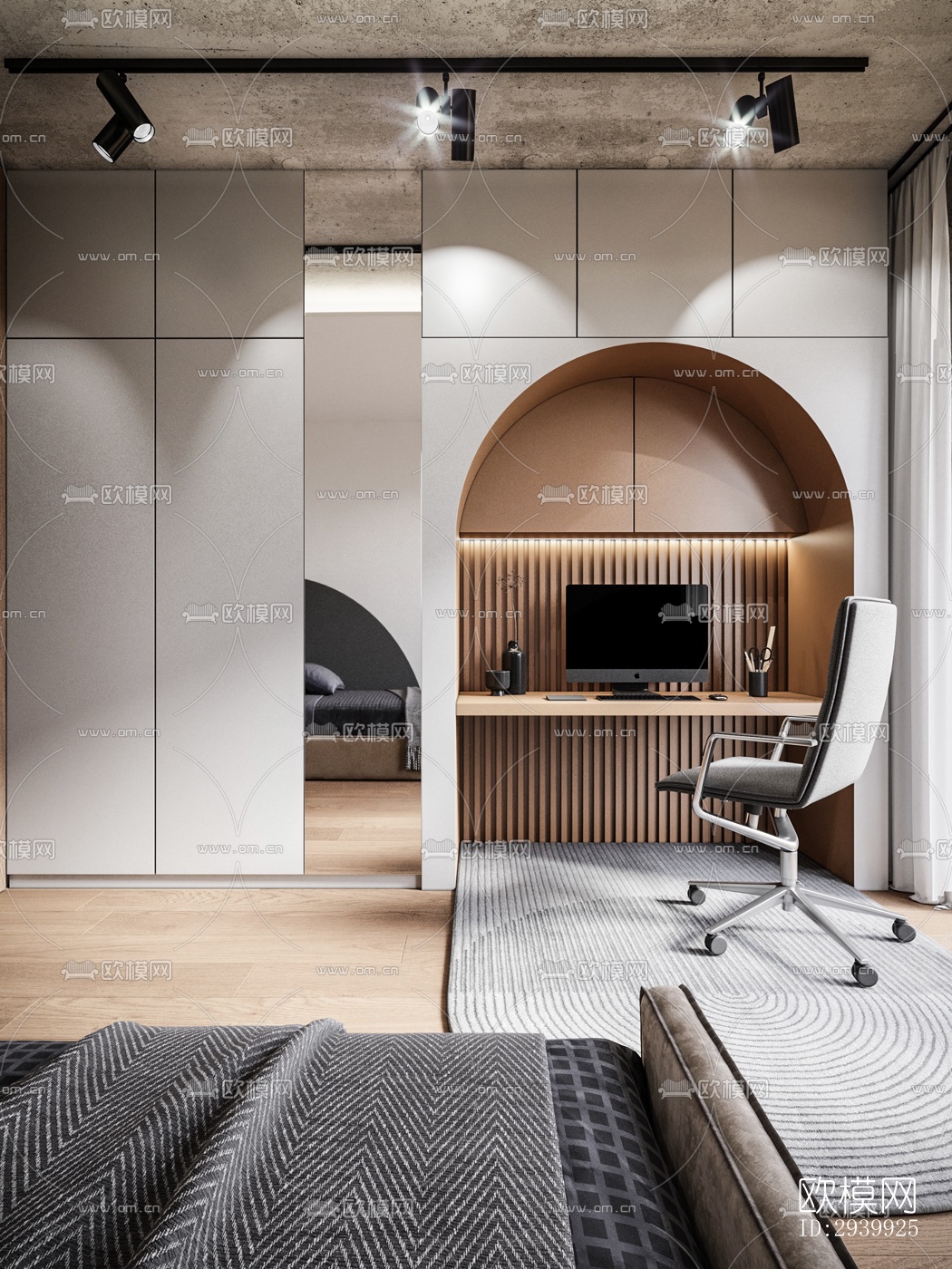 工业风复式效果图下载（渲染图14）