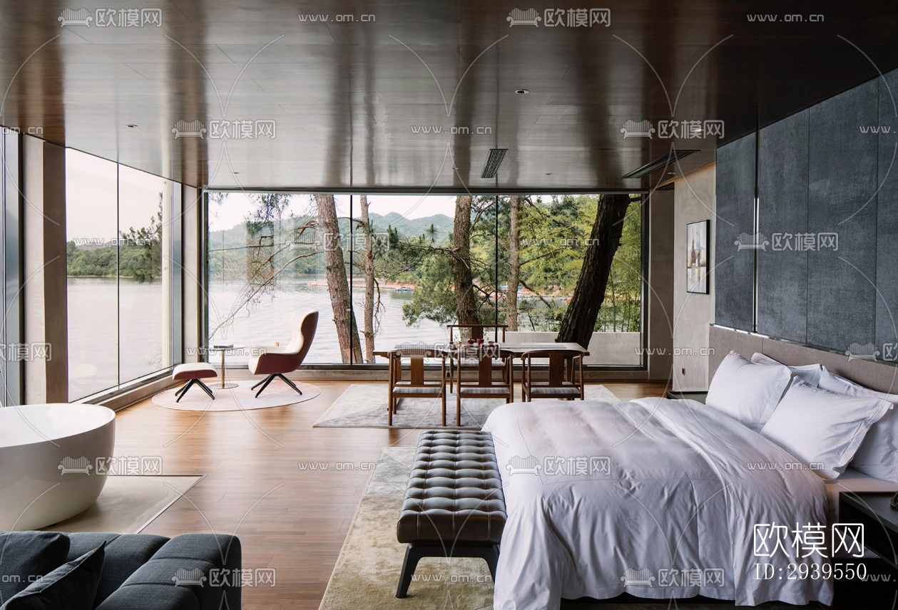 现代酒店民宿效果图下载（渲染图15）