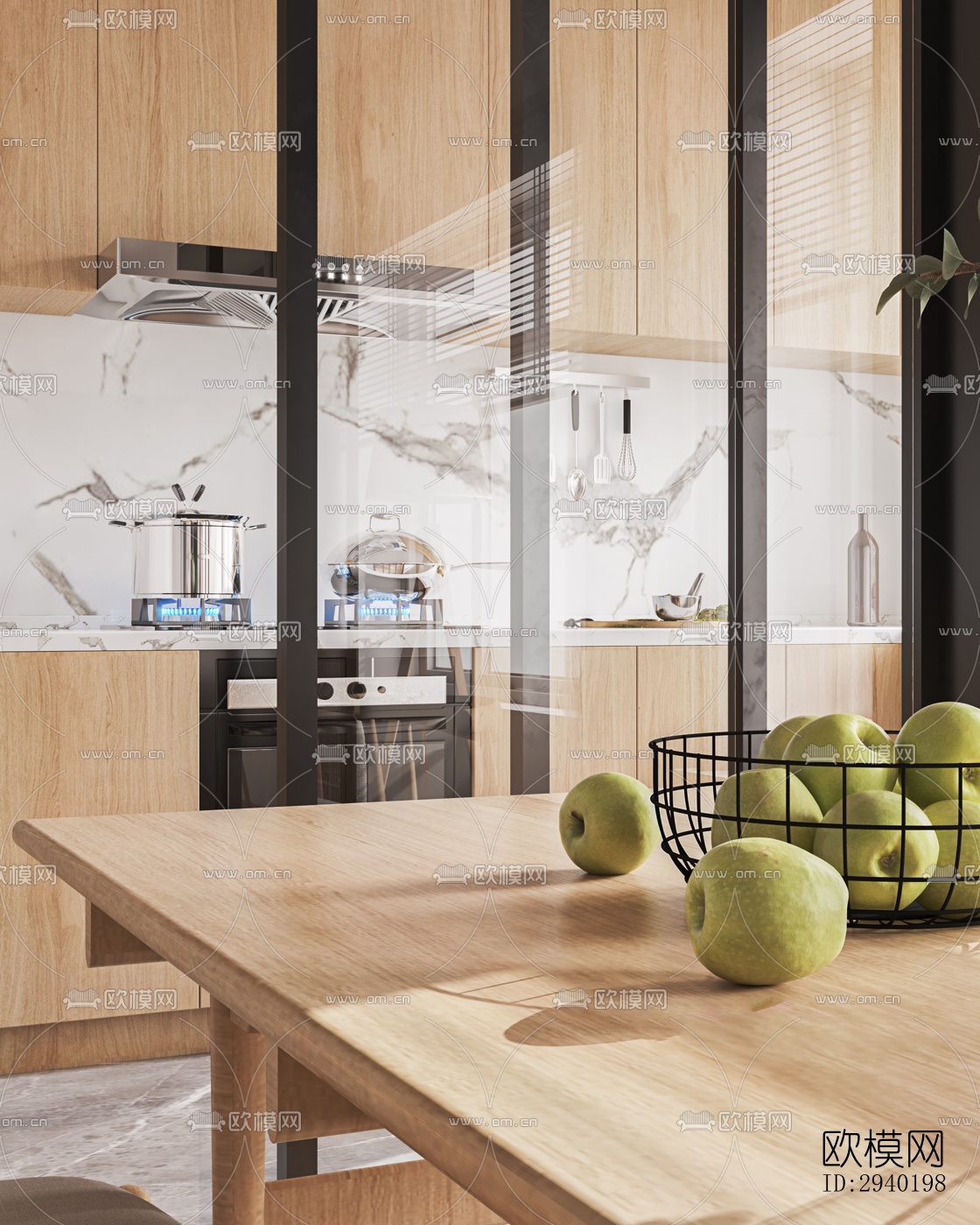 日式平层效果图下载（渲染图1）