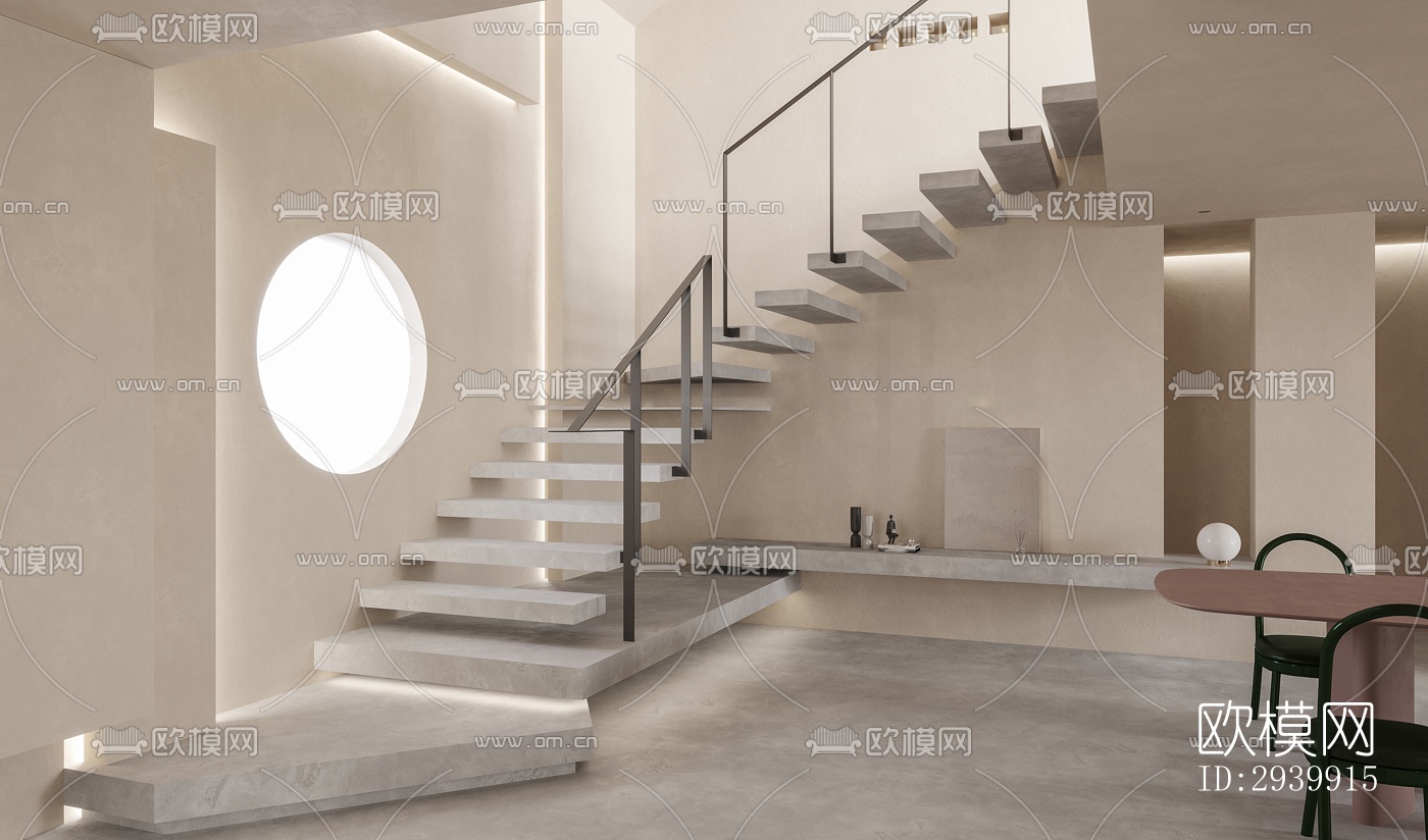 侘寂复式效果图下载（渲染图3）