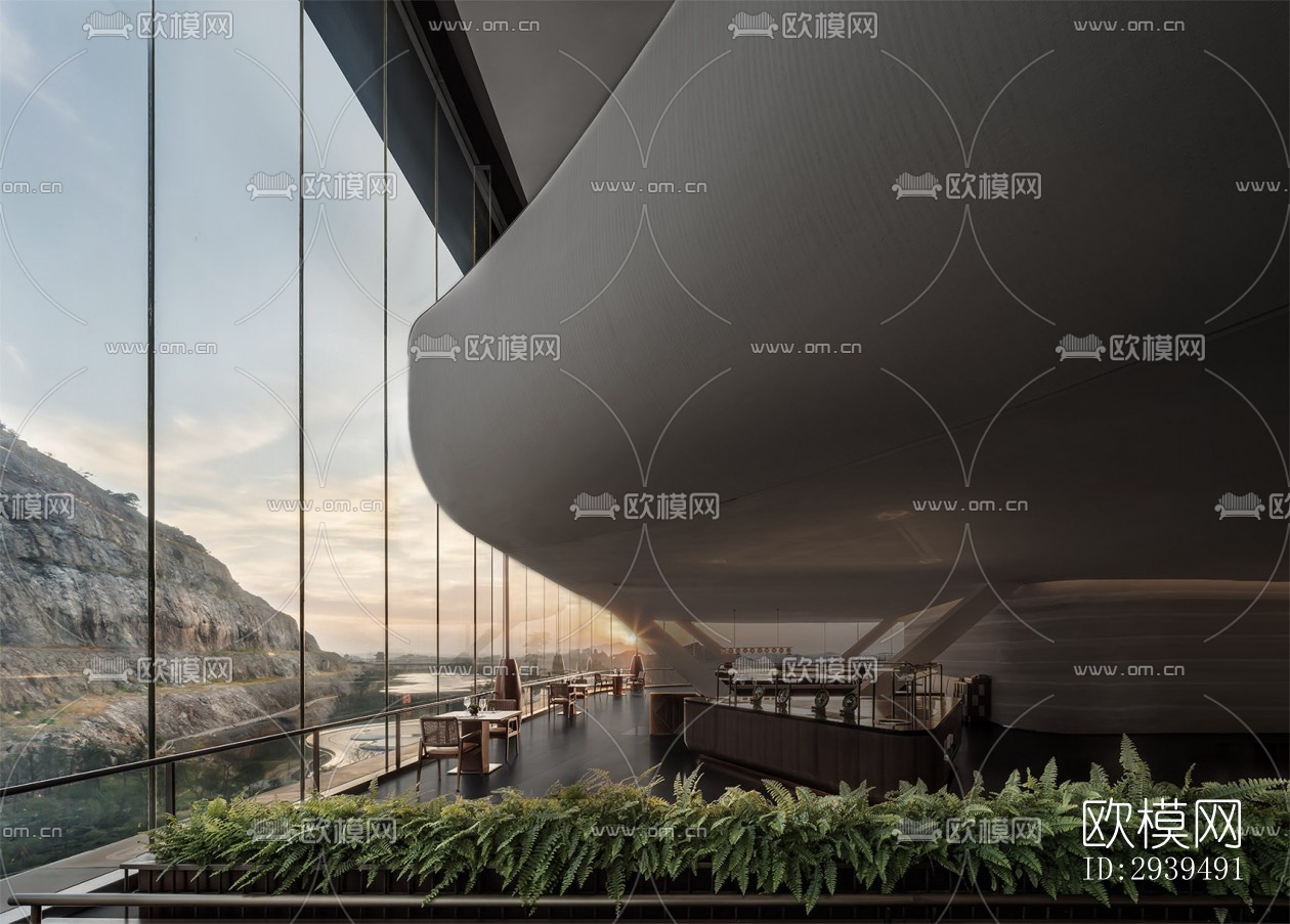 现代酒店民宿效果图下载（渲染图15）