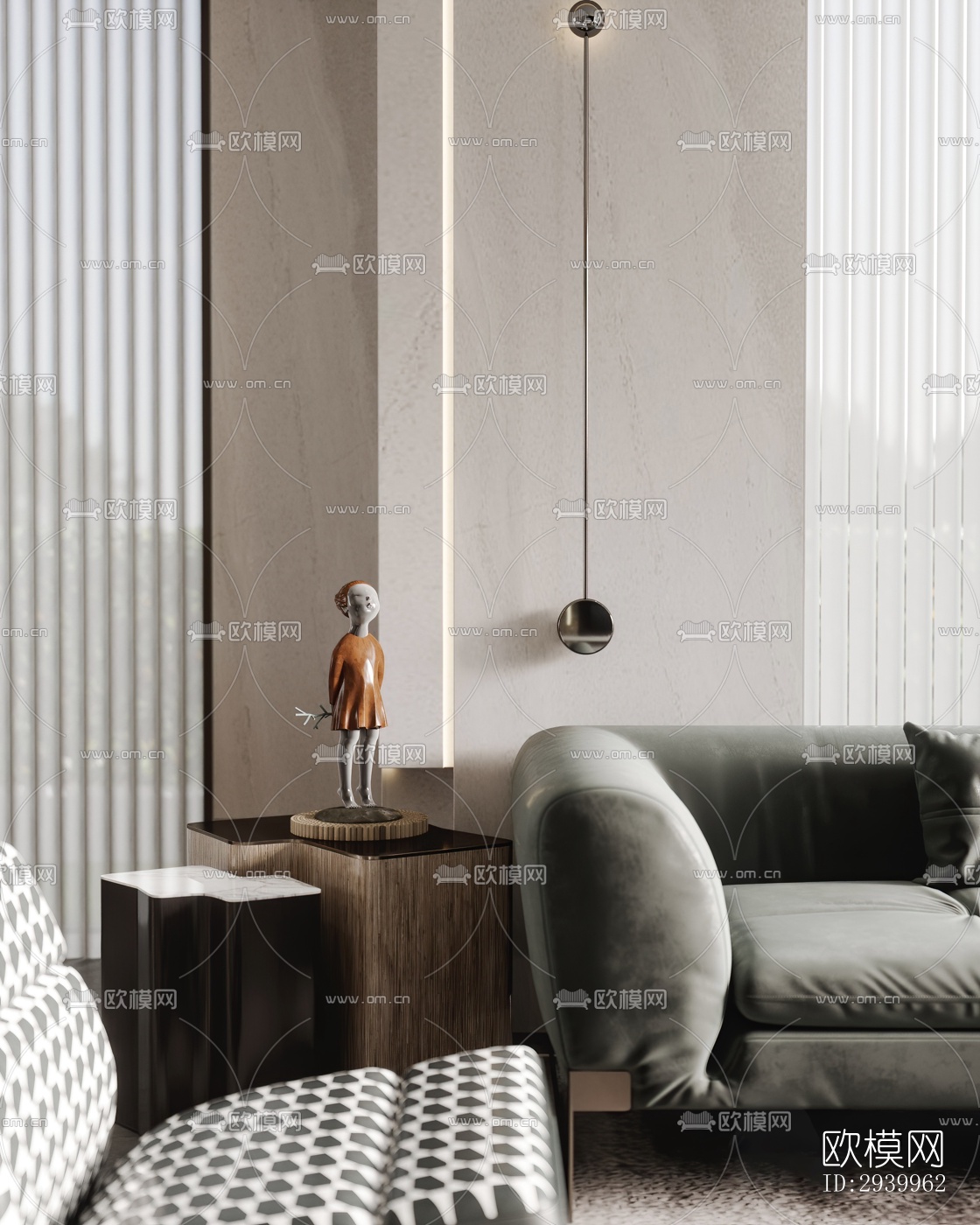 现代复式效果图下载（渲染图1）