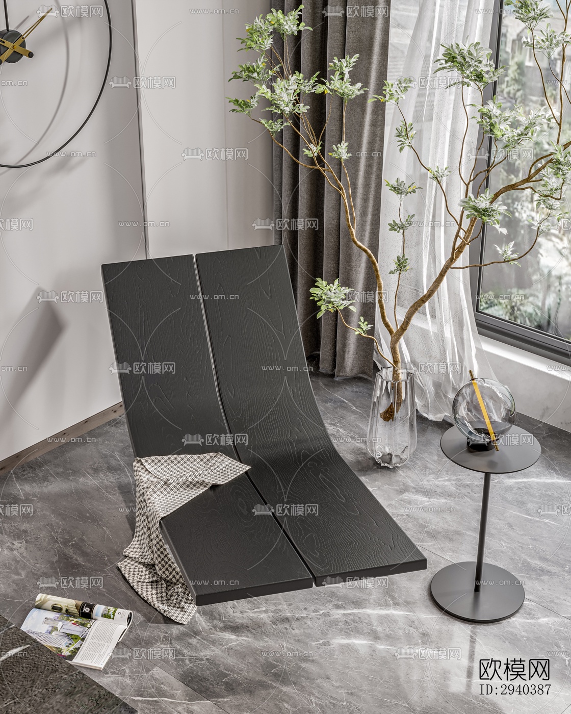 现代平层效果图下载（渲染图11）