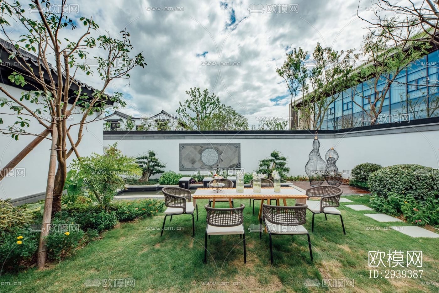 新中式酒店民宿效果图下载（渲染图16）