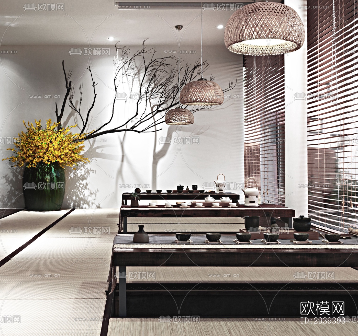 新中式酒店民宿效果图下载（渲染图11）