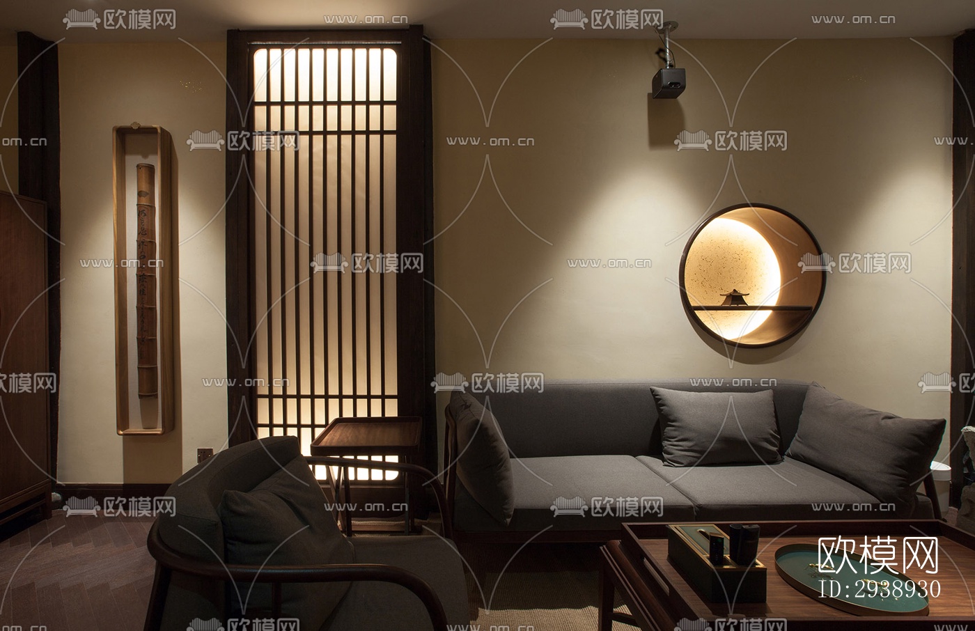 中式酒店民宿效果图下载（渲染图9）