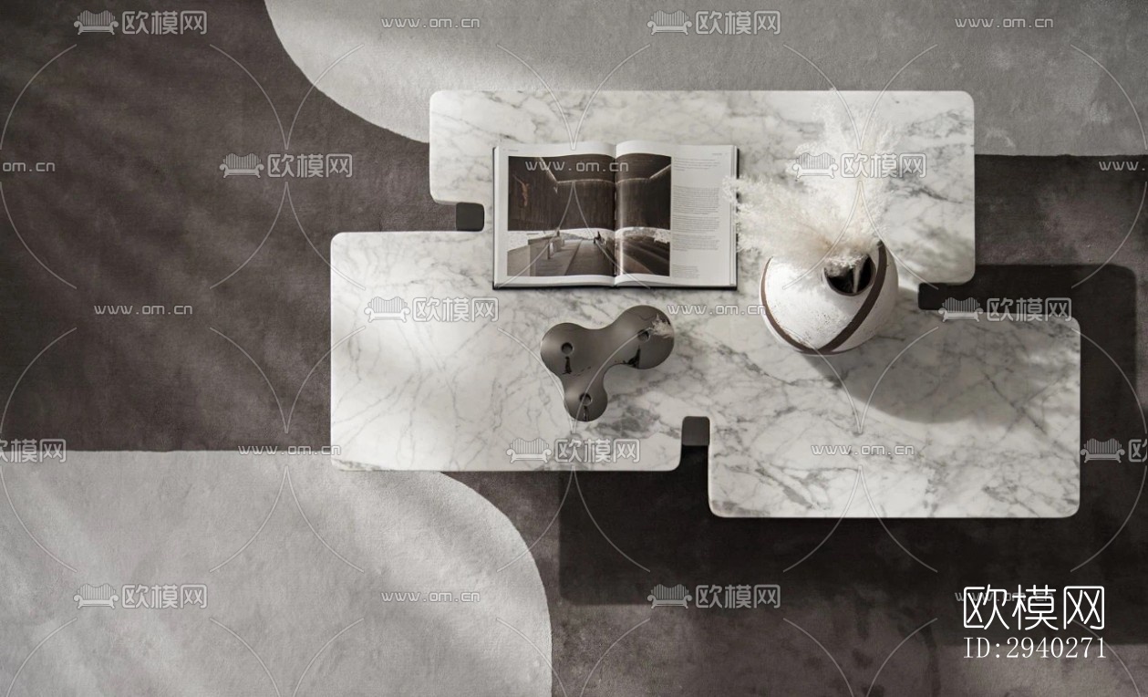 现代平层效果图下载（渲染图15）