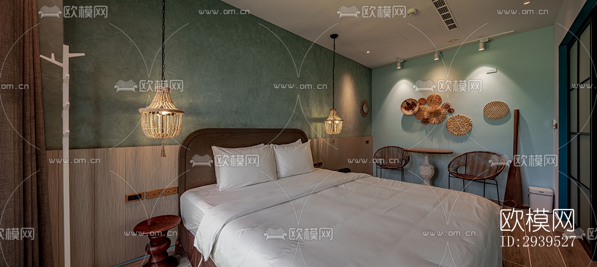 现代酒店民宿效果图下载（渲染图9）