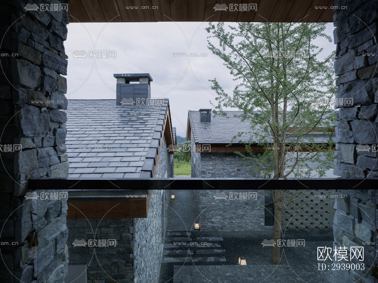 侘寂酒店民宿效果图下载（渲染图3）