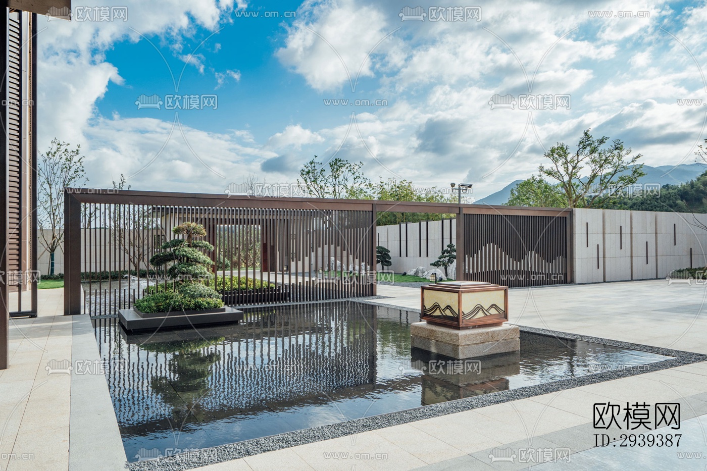 新中式酒店民宿效果图下载（渲染图14）