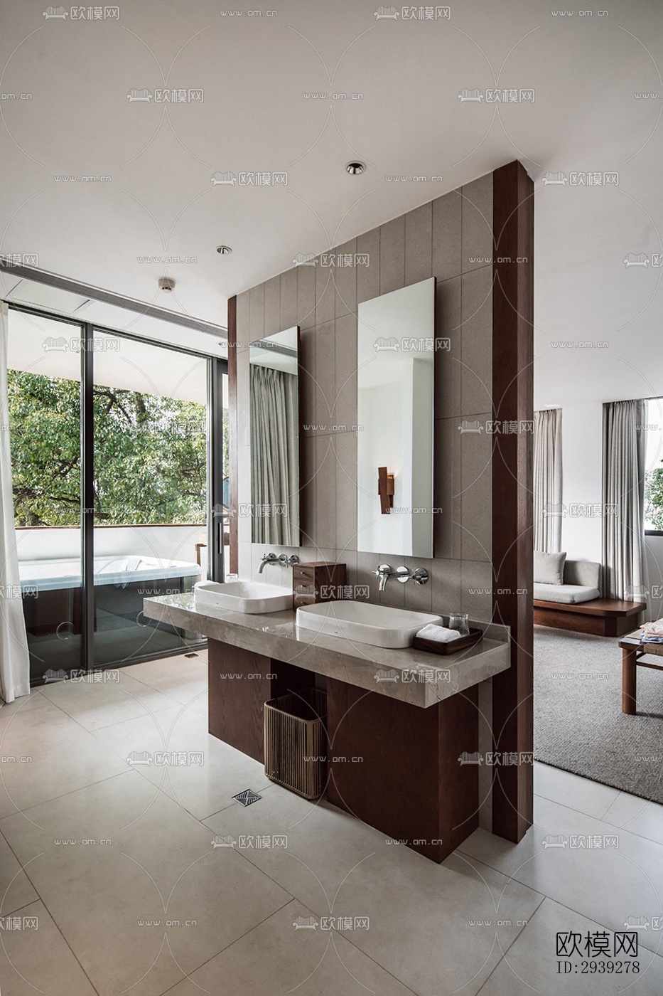 新中式酒店民宿效果图下载（渲染图18）