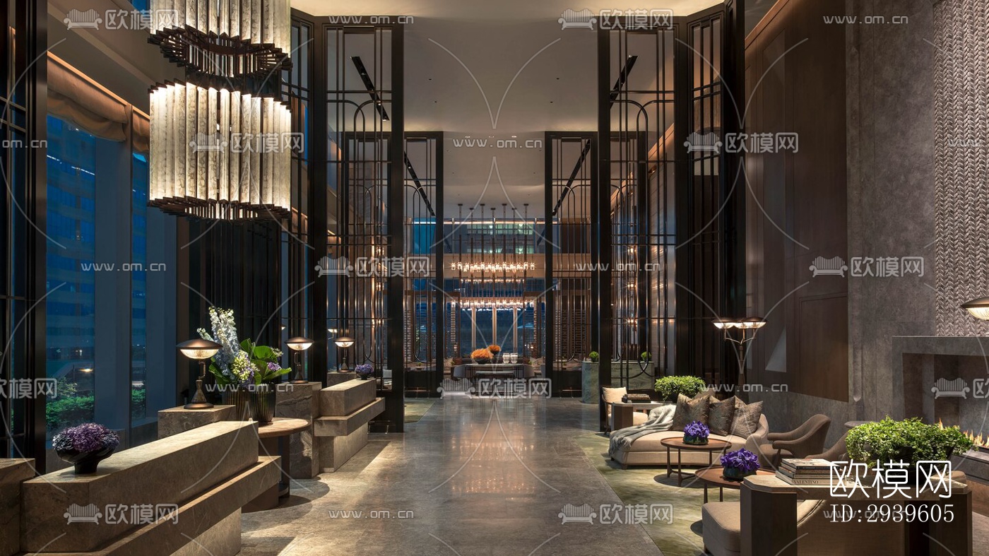 现代酒店民宿效果图下载（渲染图17）