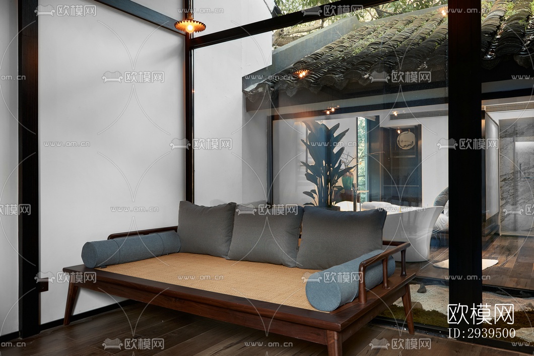 现代酒店民宿效果图下载（渲染图6）