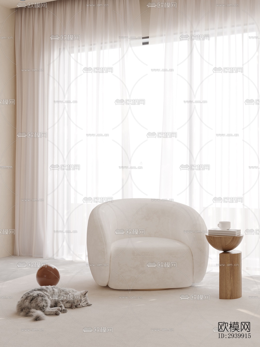 侘寂复式效果图下载（渲染图10）