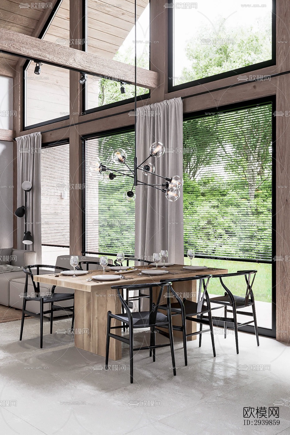 北欧别墅效果图下载（渲染图14）