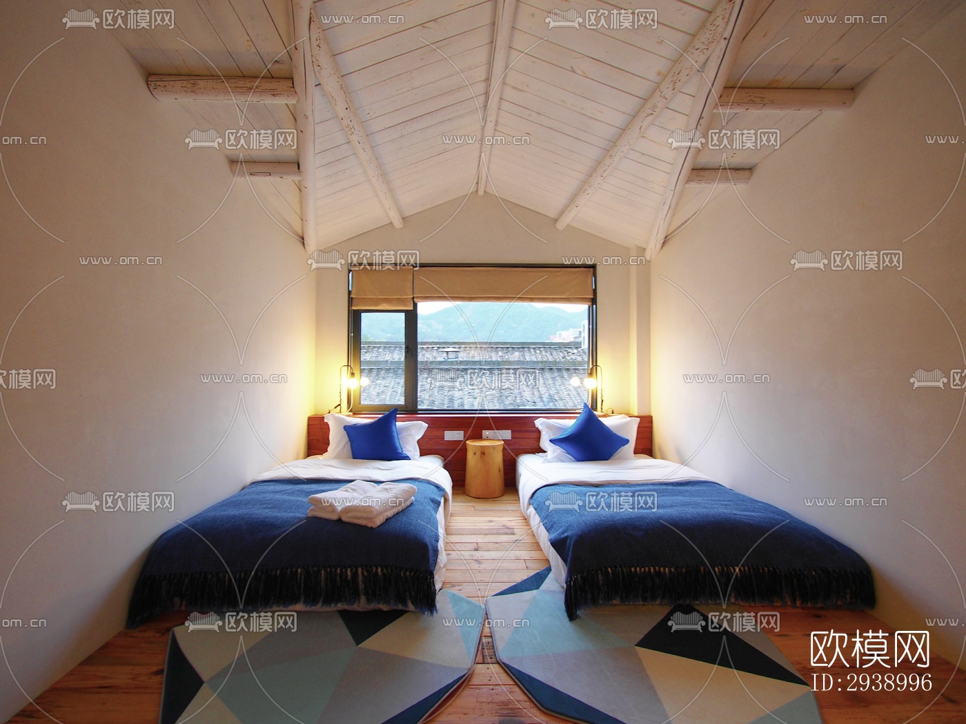 中式酒店民宿效果图下载（渲染图7）