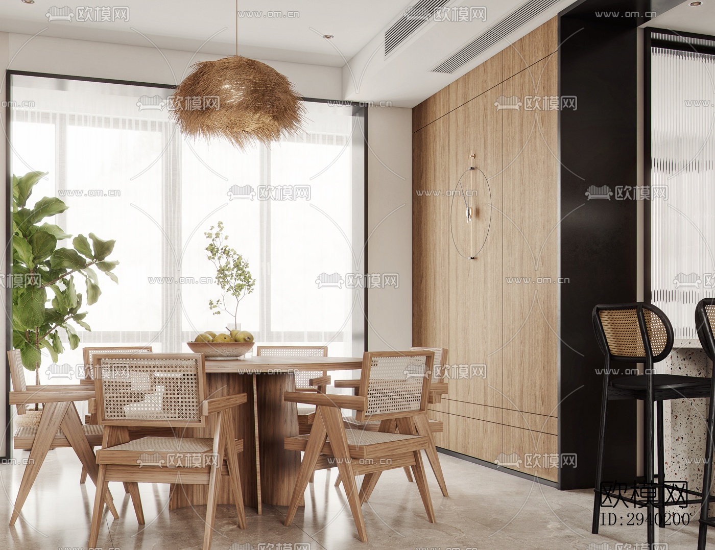 日式平层效果图下载（渲染图2）