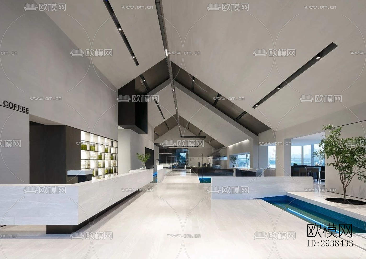 新中式售楼处效果图下载（渲染图12）