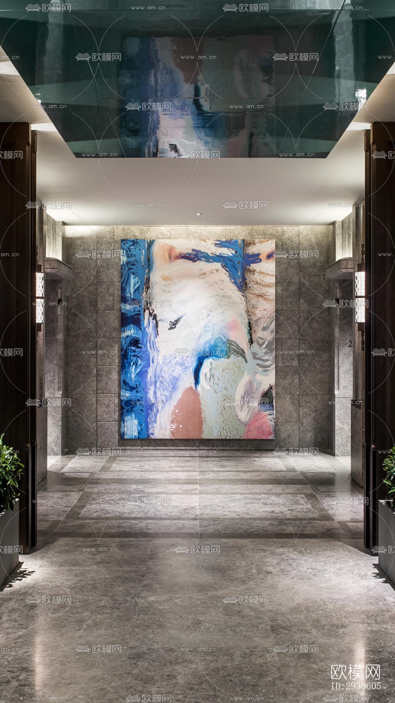 现代酒店民宿效果图下载（渲染图19）