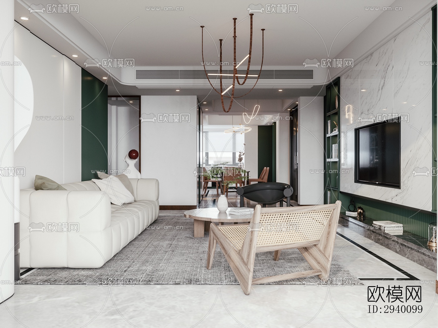 北欧平层效果图下载（渲染图2）