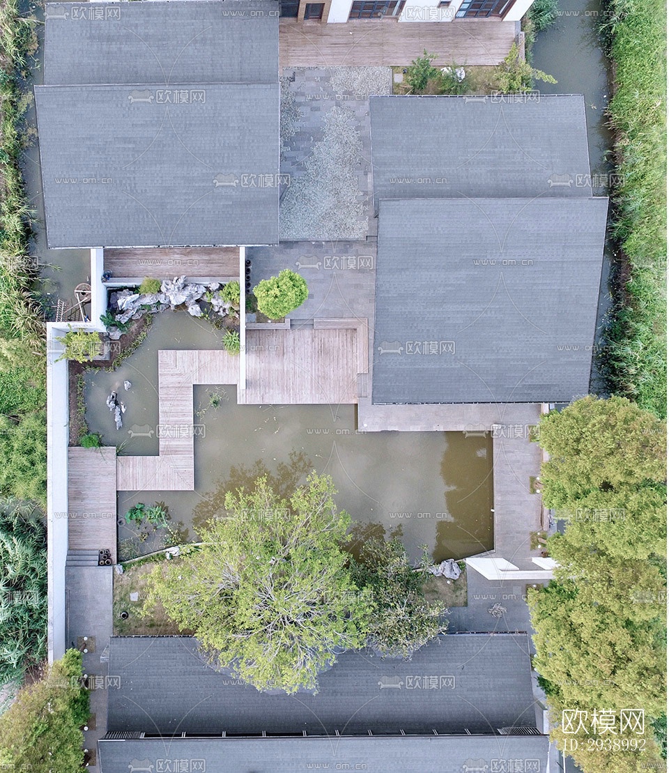 中式酒店民宿效果图下载（渲染图11）